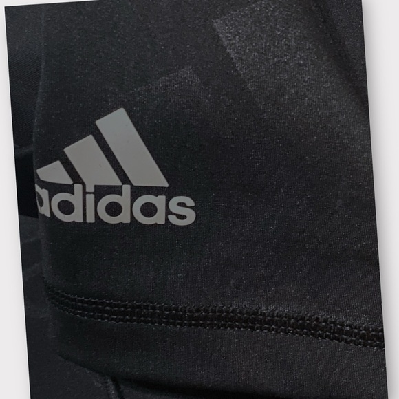 Adidas Women’s Believe This 2.0 Black Signature Printed Leggings Large Dark Goth - Picture 14 of 16